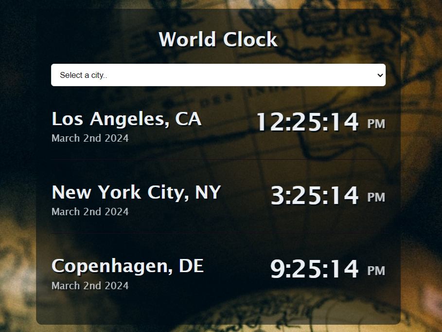 world clock